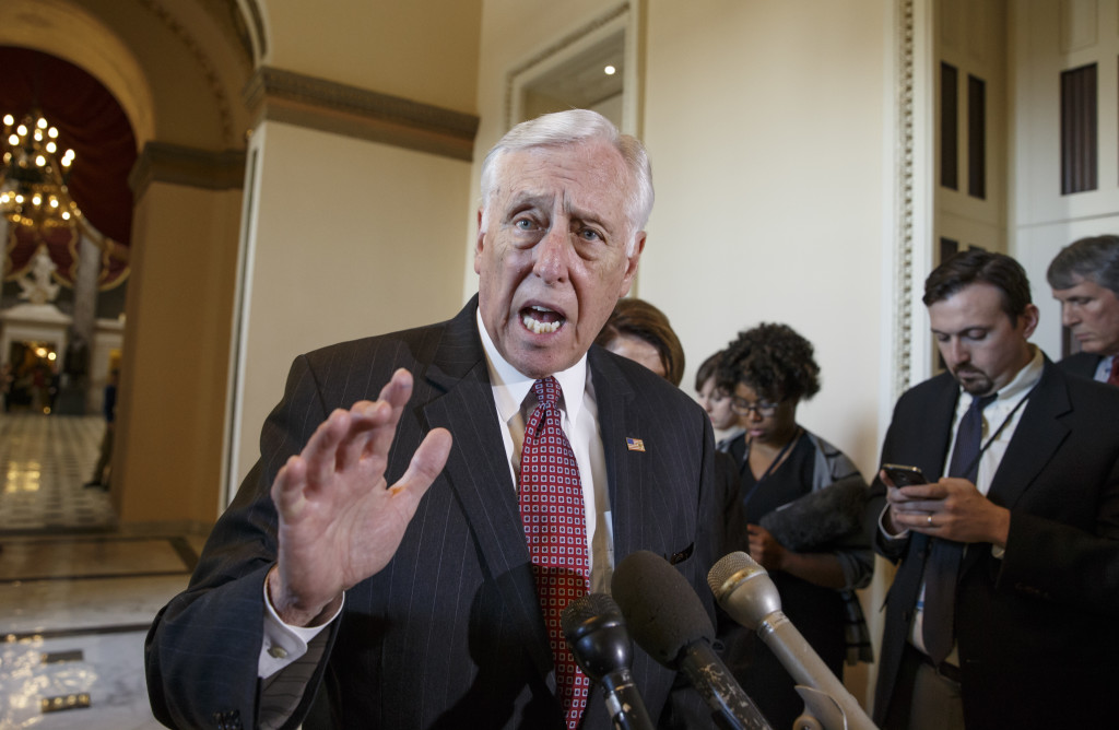 House Minority Whip Steny Hoyer, D-Md. speaks on Capitol Hill in Washington. 